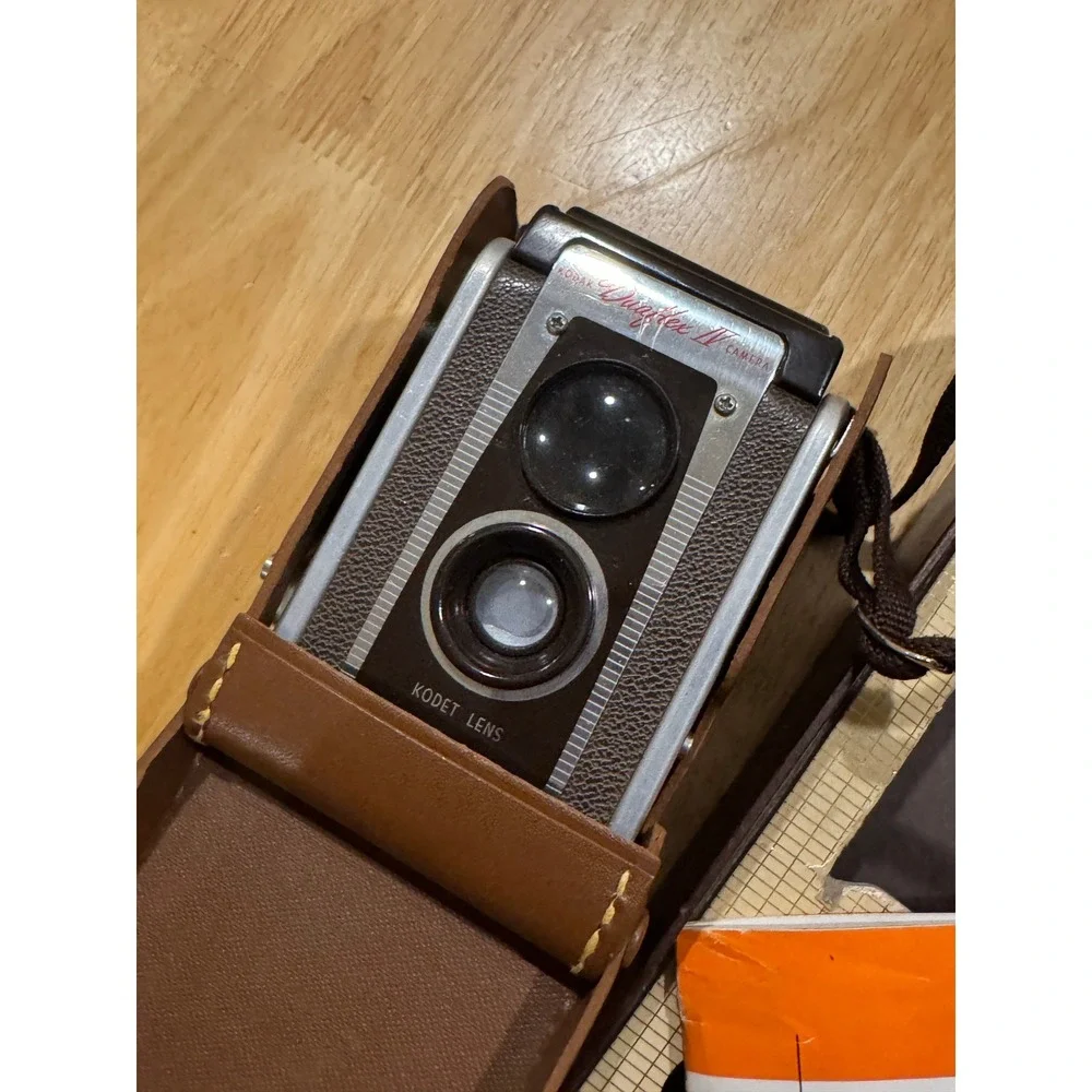 Vintage Kodak Duaflex IV Flash Outfit Camera Kodet Lens Original Box Manual Case